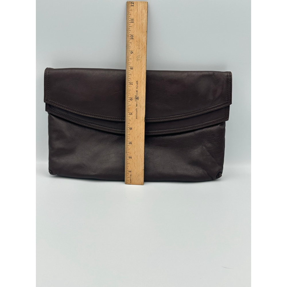 Vintage 70’s Brown Genuine Leather Fold-Over Clutch Denver Dry Goods | Circa - Picture 7 of 7
